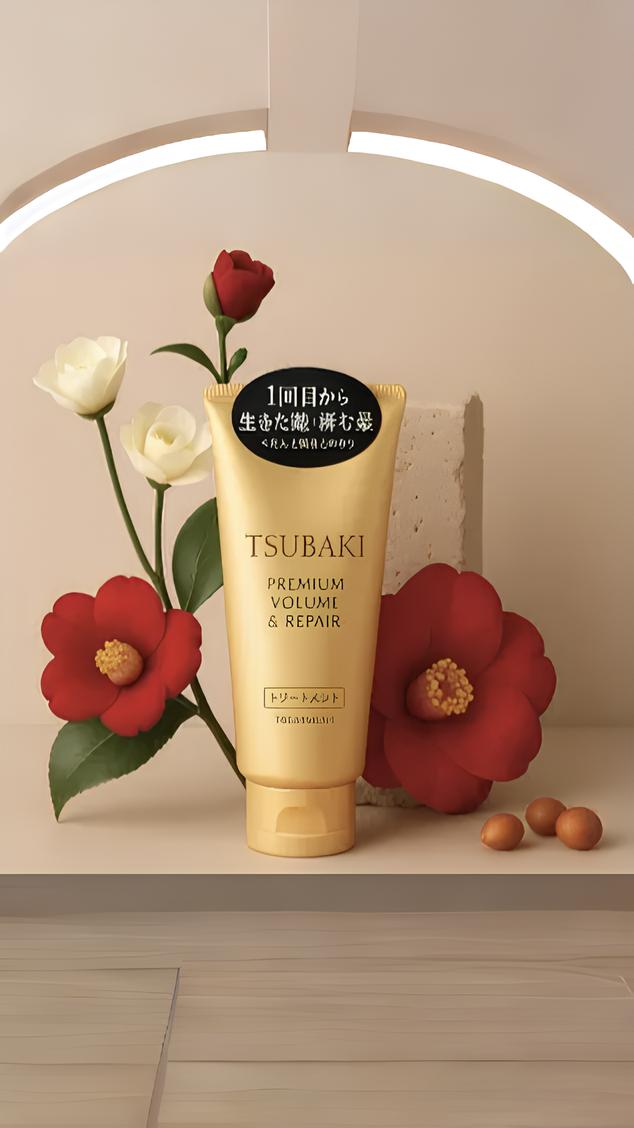 Tsubaki Premium Volume & Repair Hair Treatment - Маска для об'єму волосся 160g